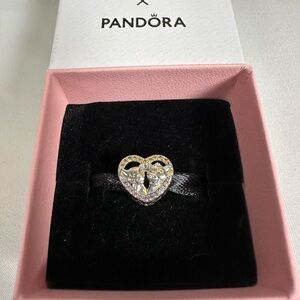 Disney x Pandora Lion King Sparkling Simba and Nala Heart Charm
